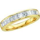 JewelryWeb 14k Yellow Gold 0.25 Dwt Diamond Invisible Set Band Ring