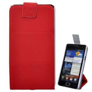   Stand Leather Case for Samsung i9100 Galaxy S2 (Red) 