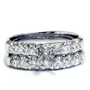 VS .52CT Diamond Engagement Wedding Ring Semi Mount Setting Round 14k 
