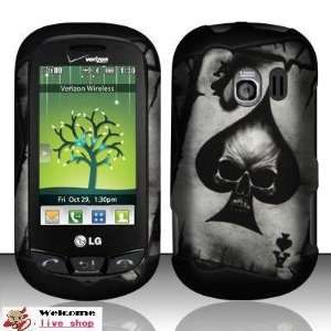   ) Rubberized Design Cover   Spade Skull Cell Phones & Accessories
