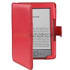 Red Folio Leather Carry Skin Case Cover Pouch For  Kindle 4 6in 