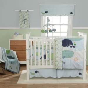  MiGi Little Whale 4 Piece Crib Bedding Set: Baby