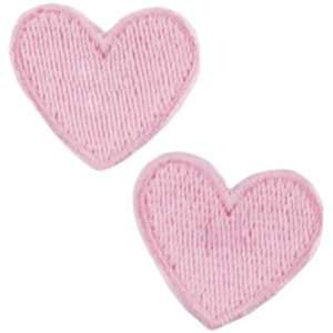  Iron On Appliques Pink Hearts 2/Pkg 