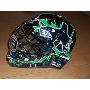  Roberto Luongo signed Vancouver Canucks F/S mask proof 