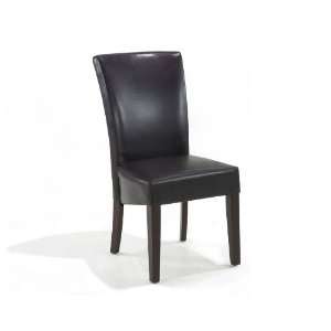  Armen Living Montecito Bycast Leather Side Chair   Set of 
