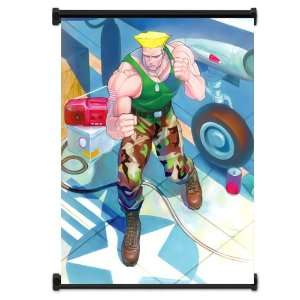  Street Fighter Anime Game Guile Fabric Wall Scroll Poster 