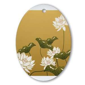  Ornament (Oval) Lotus Flower Chinese Flag: Everything Else
