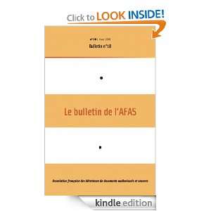 18  2000   Bulletin n°18   AFAS (French Edition) Association 