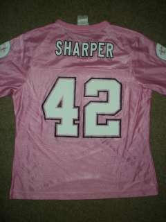   Sharper #42 New Orleans Saints WOMENS Small Pink Jersey TAF  
