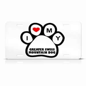 Greater Swiss Mountain Dog Dogs Dog Dogs White Animal License Plate 