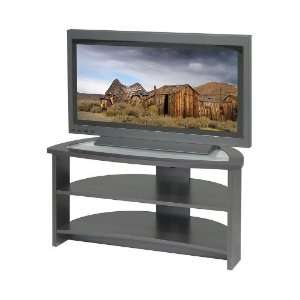  42 Half Moon TV Stand Espresso with Glass   Office Star 