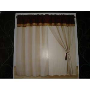   60x84 Window Curtain with Lining and 18 Valance