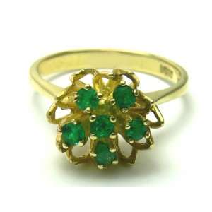  .25pts Colombian Emerald Flower Power Ring Everything 