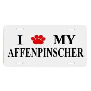  Affenpinscher PAW Love DOG Vanity Auto License Plate 