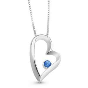    Personalized September Birthstone Heart Necklace Gift Jewelry