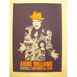 Andre Williams Poster The Continental Club Silk Screen  