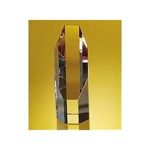Octagon Tower Colored Crystal Award 