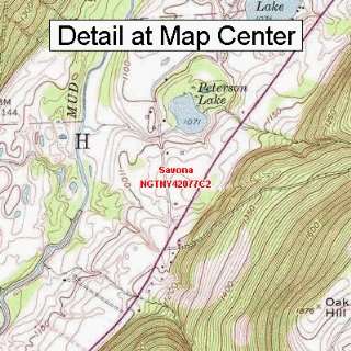 USGS Topographic Quadrangle Map   Savona, New York (Folded/Waterproof)