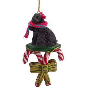  Black Cocker Spaniel Dogs Candy Cane Christmas Ornament 