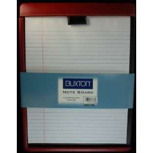   Buxton Note Board and Writing Pad with Pen Holder Red