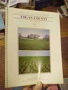 1991 LOGAN COUNTY ILLINOIS ATLAS & PLAT BOOK  