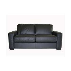  Wholesale Interiors Leather Sofa and Loveseat (Black) 830 