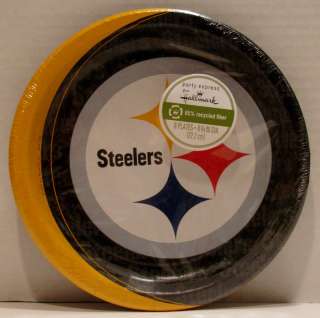   Steelers NFL Football Party Pack of 8 Dinner Paper Plates Hallmark