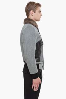 Alexander McQueen fur collar padded jacket for men  