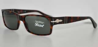 NEW PERSOL SUNGLASSES 2803 S 24/31 HAVANA CRYSTAL GREEN LENSES WITH 