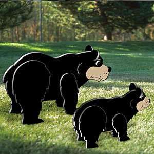  Pattern for 3D Black Bear family Patio, Lawn & Garden