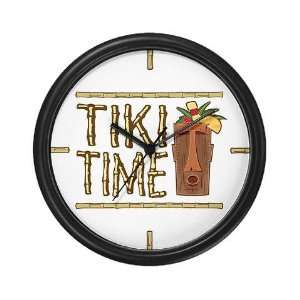  Tiki Time   Beach Wall Clock by 