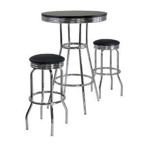    Summit 3 Piece Pub Table Set By Winsome Furniture: Home & Kitchen