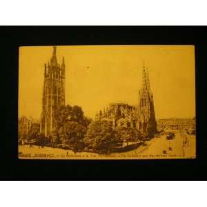  1910s Cathedral & Pey Berland Tower, Bordeaux France not 