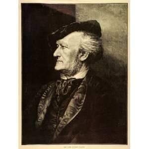   Richard Wagner Painting   Original Halftone Print