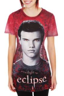 Twilight Saga Eclipse Jacob Allover Print Girls T Shirt  