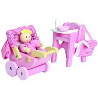 Le Toy Van Wooden Nursery Set   Dollhouse Furniture 