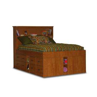 Berg Furniture Jr. Captains Bed Full with 16 Drawers 8 on each side 