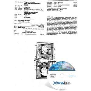  NEW Patent CD for SINGLE PHASE MOTOR 