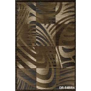   Brown Contemporary 23 x 76 Runner Rug (DR 54): Home & Kitchen