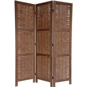Oriental Furniture 6 Feet Tall Bamboo Matchstick Woven Room Divider in 