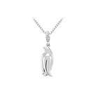 FineJewelryVault Sterling Silver Charming Animal Penguin Charm Pendant