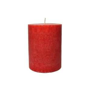  3 x 4 Crystalized Red Pillar Candle Set of 4