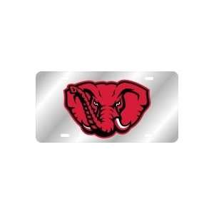   License Plate   LASER COLOR FROST RED ELEPHANT HEAD