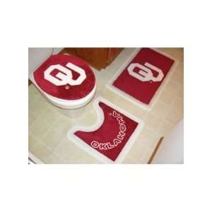   Home Accessories Oklahoma Sooners 3 Piece Bath Rugs: Home & Kitchen