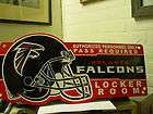ATLANTA FAALCONS LOCKER ROOM SIGN,NFL,NEW,LOOK