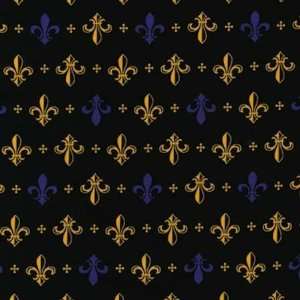   Fabric by Robert Kaufman Fabrics Metro Living Purple and Gold on Black