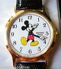   solid 14kt Gold Seiko Ladies Mickey Mouse Watch Diamonds new  