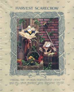 All Cooped Up harvest scarecrow basket hanging pattern  