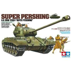   Tamiya 1/35 US T26E4 Super Pershing Tank w/90mm Gun Kit: Toys & Games