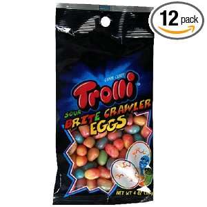 Trolli Sour Brite Crawler Eggs, 4 Ounce Packages (Pack of 12)  